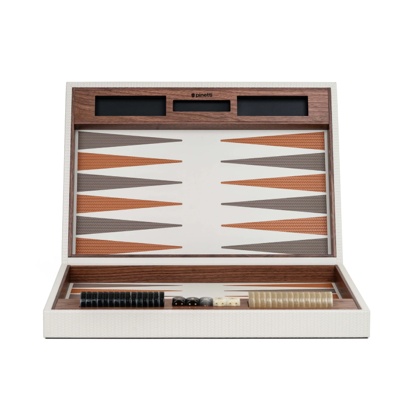 Jeu de backgammon en cuir