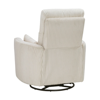Fauteuil inclinable manuel pivotant en velours côtelé Braidy