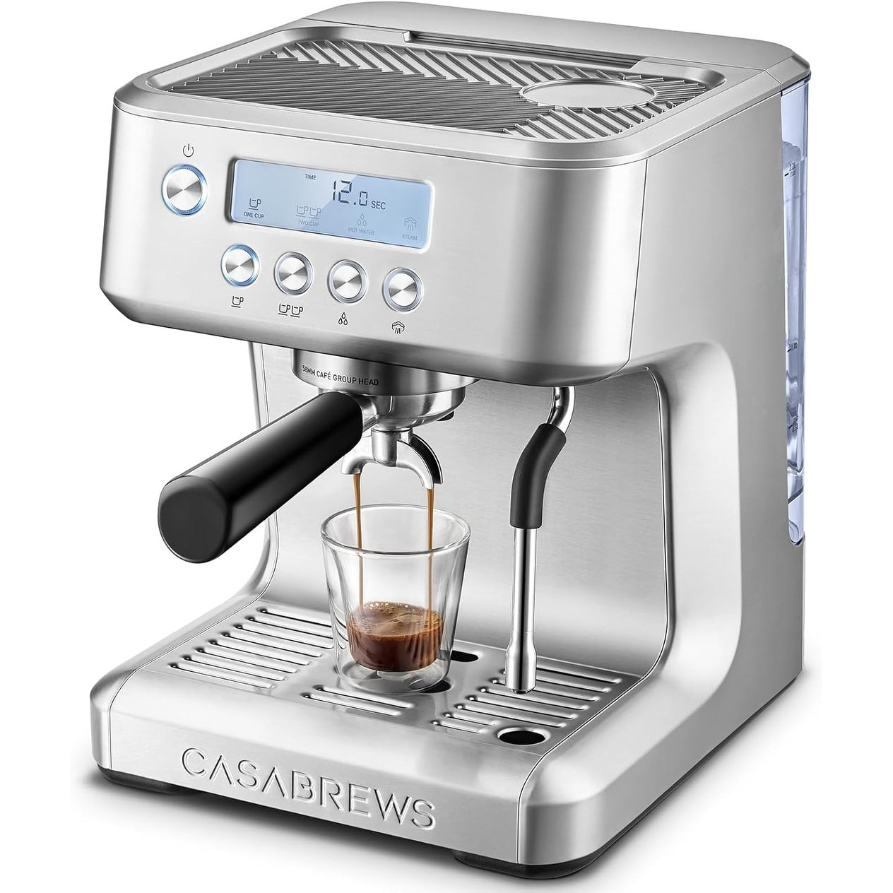 Machine à expresso tout-en-un CASABREWS Ultra avec écran LCD, argent