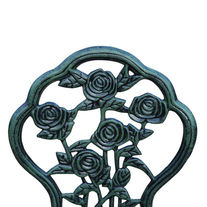 Ensemble bistro 3 pièces Camellia en fonte d'aluminium vert Verdi avec table et 2 chaises