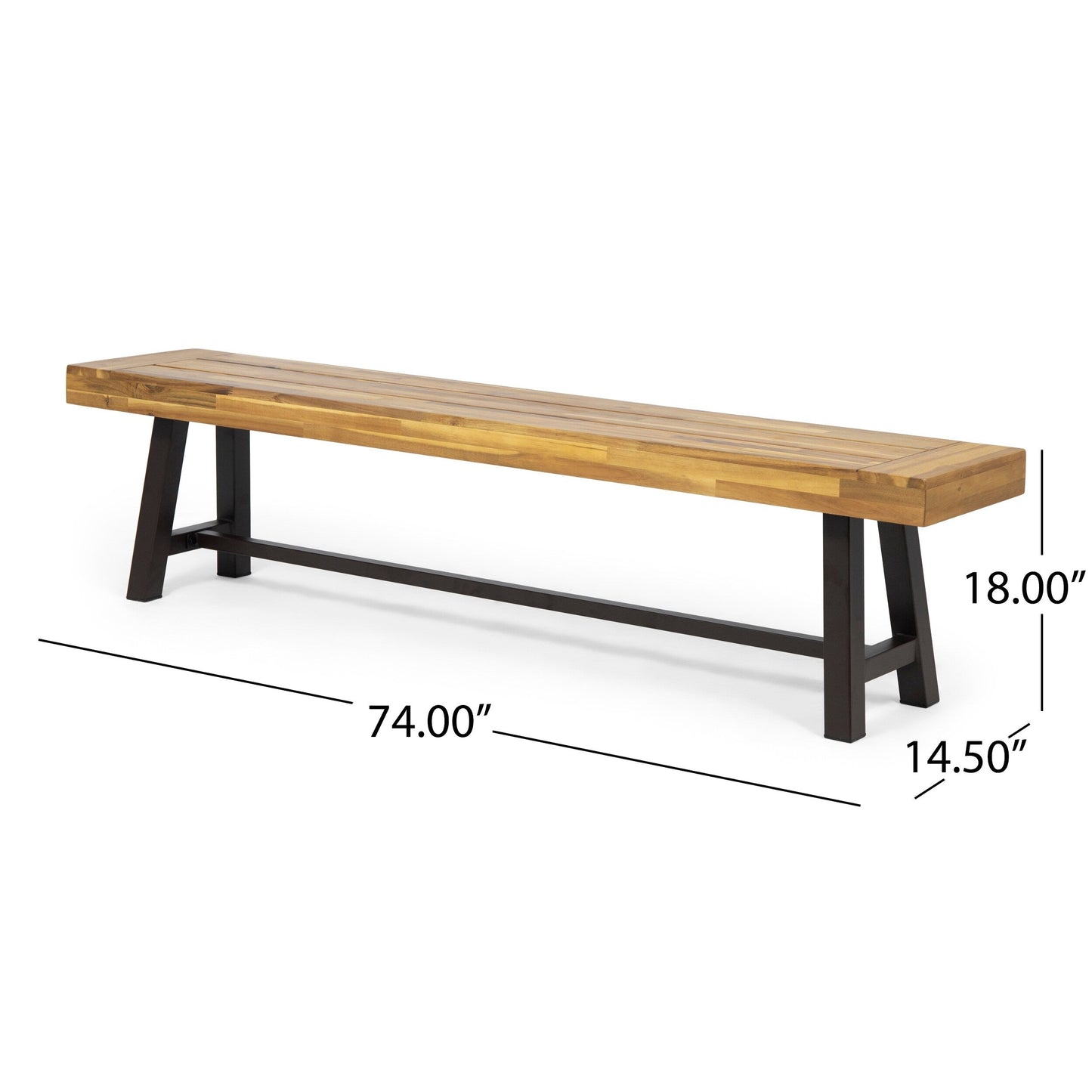 Banc d'extérieur en bois d'acacia Carlisle par Christopher Knight Home