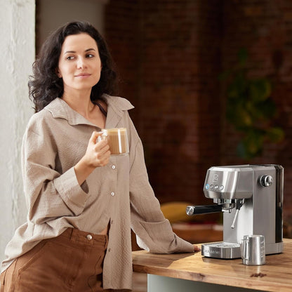 Machine à expresso professionnelle Casabrews 3700E 20 bars avec mousseur à lait - N/A