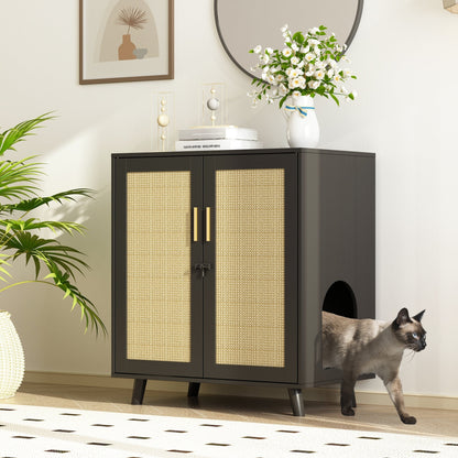 Bac à litière pour chat, maison pour chat, table d'appoint, porte, armoire, bibliothèque