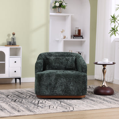 Fauteuil pivotant en chenille, canapé d'appoint confortable à 360 degrés pour salon, chambre et bureau avec coussin amovible