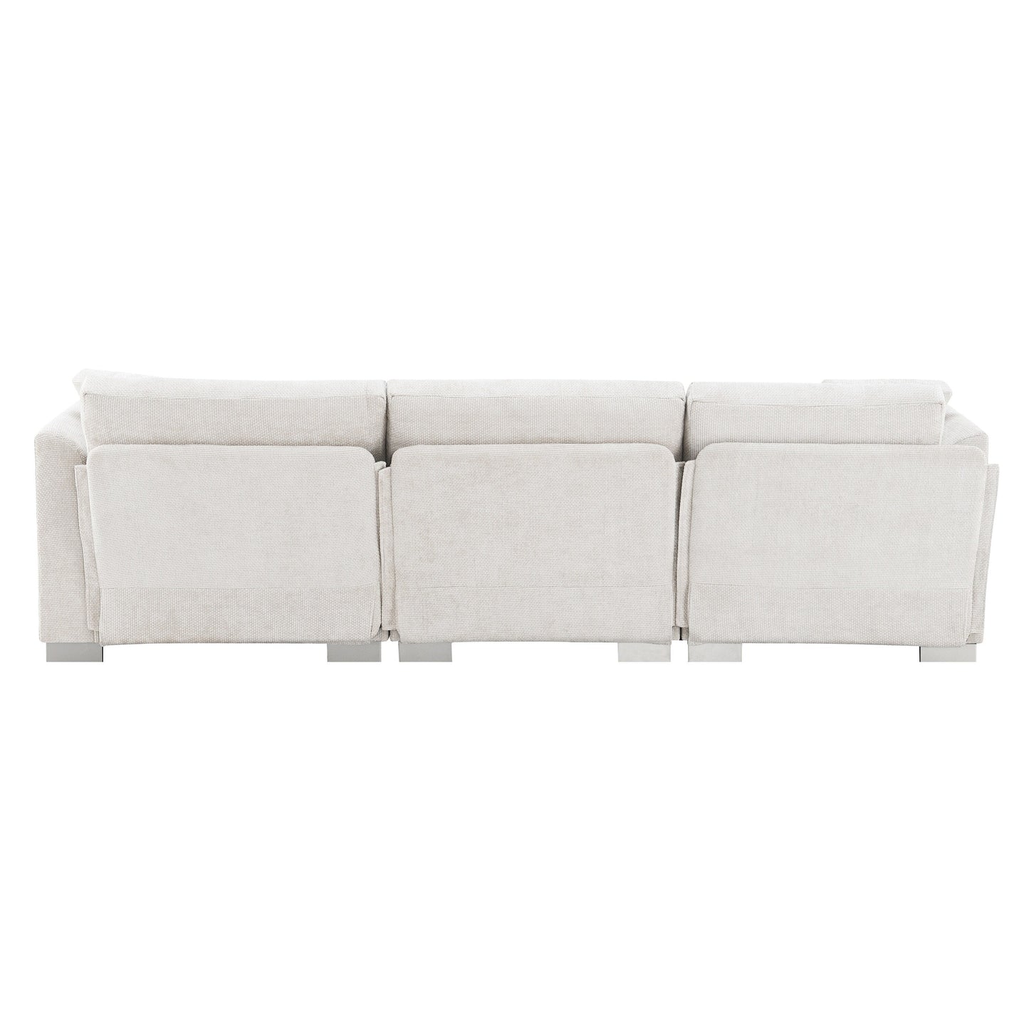 Canapé sectionnel Cloud, ensemble de canapés de luxe en forme de L avec 2 oreillers gratuits, mobilier d'intérieur 4 places en chenille avec méridienne surdimensionnée