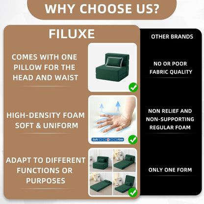 Canapé-lit convertible pliant - Fauteuil-lit moderne en lin avec oreiller et matelas pliable pour salon/dortoir/chambre d'amis