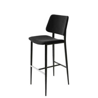Tabouret de bar Joe en similicuir graphite et noir Secret