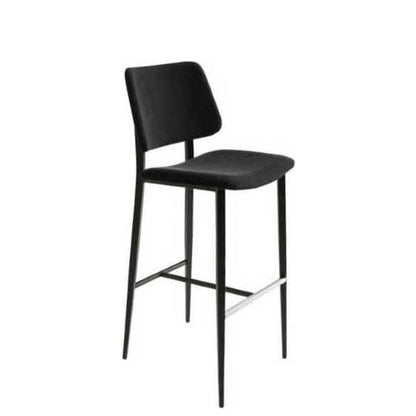 Tabouret de bar Joe en similicuir graphite et noir Secret