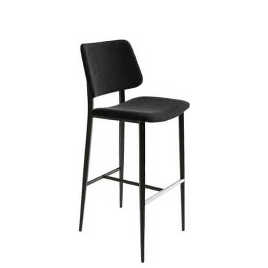Tabouret de bar Joe en similicuir graphite et noir Secret