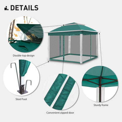 Gazebo escamotable en acier Cozywor de 11 pi x 11 pi avec moustiquaire