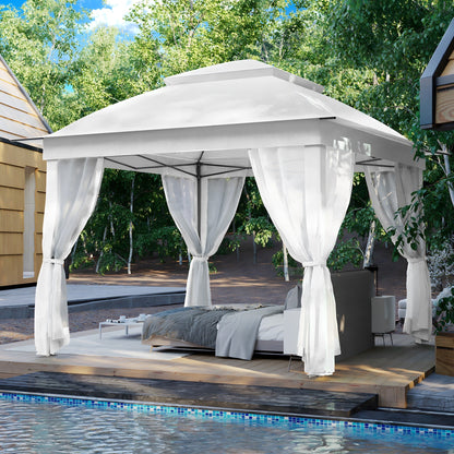 Gazebo escamotable en acier Cozywor de 11 pi x 11 pi avec moustiquaire