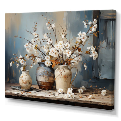 Designart Poterie et fleurs Nature morte I Arbre Toile murale Art