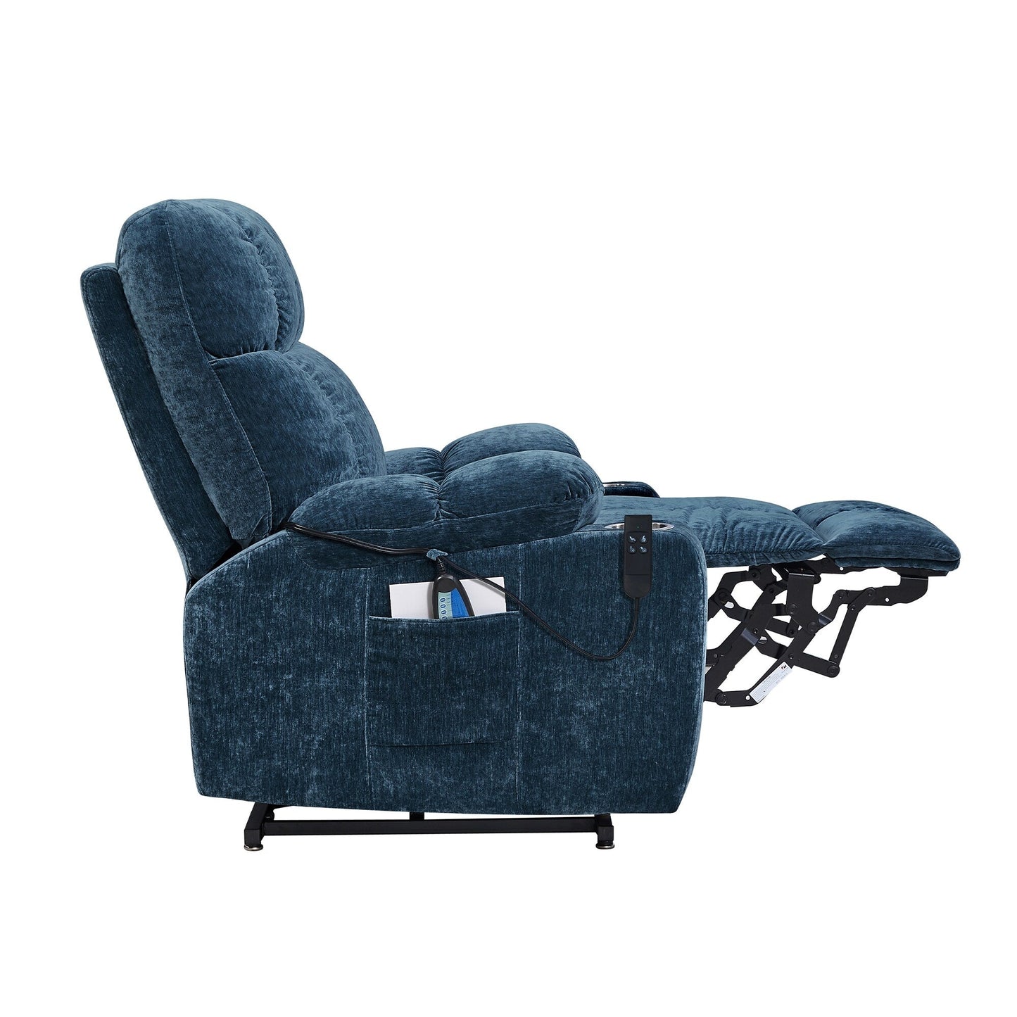 Fauteuil inclinable à double moteur OKIN pour personnes âgées avec chauffage, massage, inclinaison à 180° et dossier/repose-pieds réglable