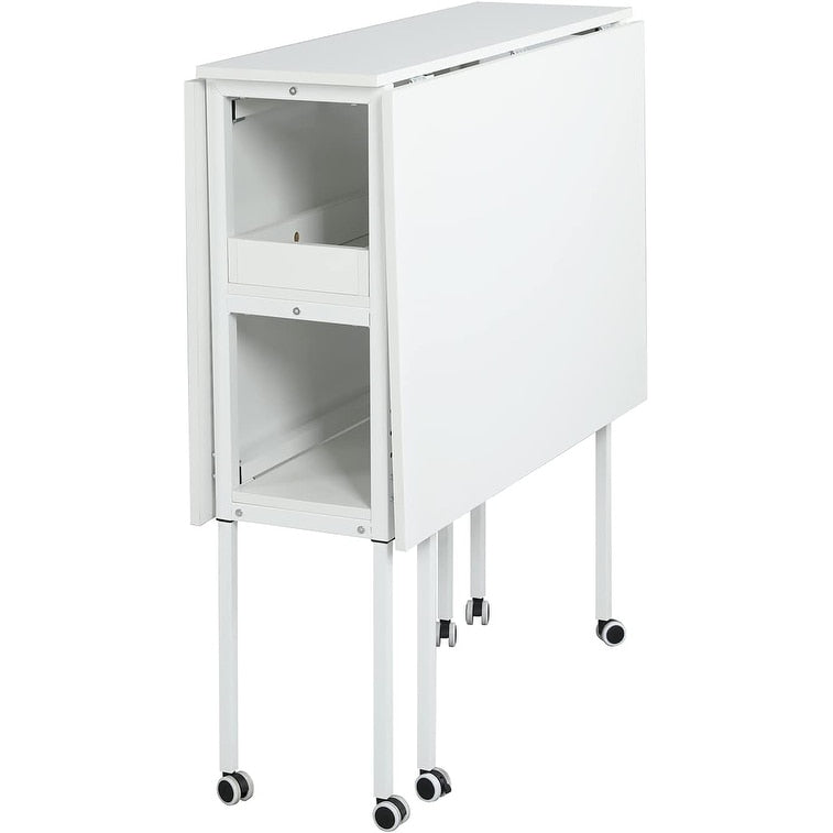 Table de bricolage réglable en hauteur avec étagères de rangement, table de découpe pliante mobile pour la maison, le bureau, la salle de couture, la salle d'artisanat