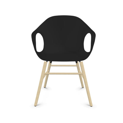 Chaise éléphant avec base en bois