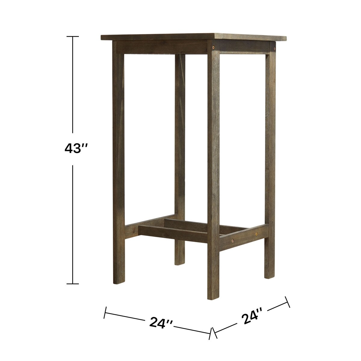 Ensemble de salle à manger avec table de bar et chaises en bois Emilio