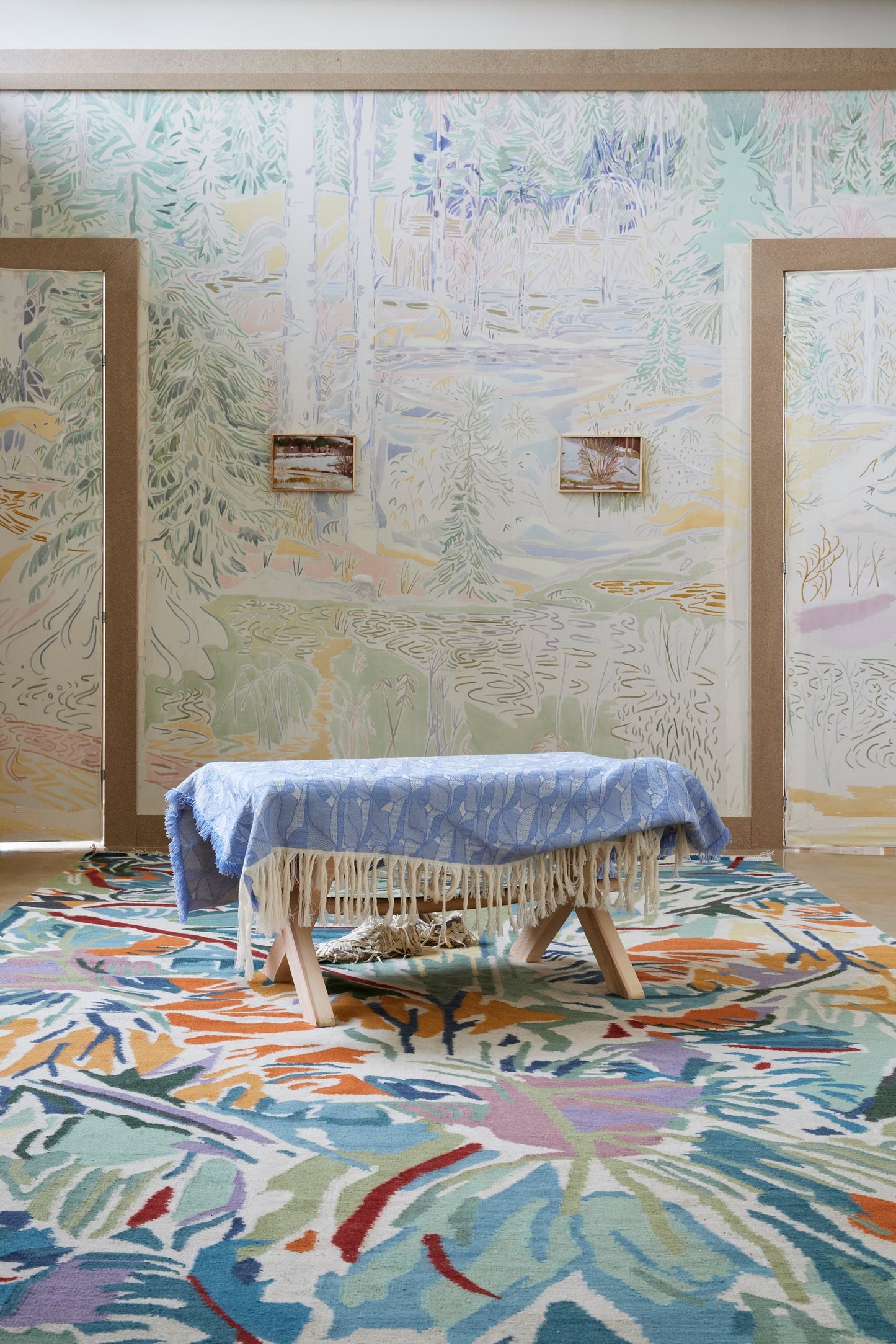 Tapis tissé plat Falling Forest