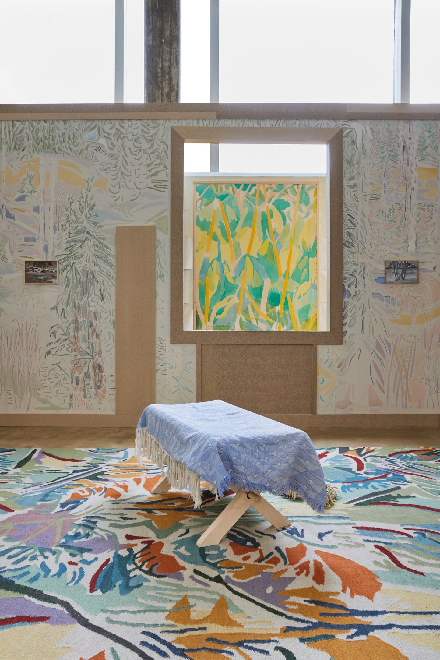 Tapis tissé plat Falling Forest