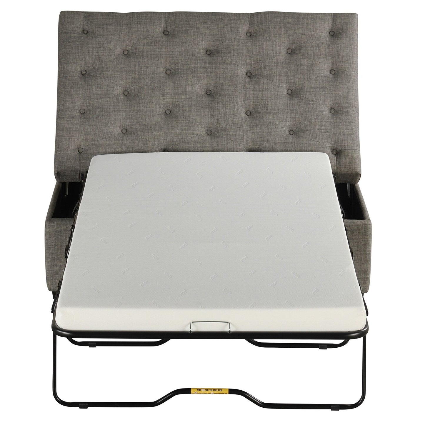 Canapé-lit pliant, ottoman de 49,6 pouces avec un canapé-lit pliant, canapé-lit ottoman convertible avec matelas à mémoire de forme et design capitonné