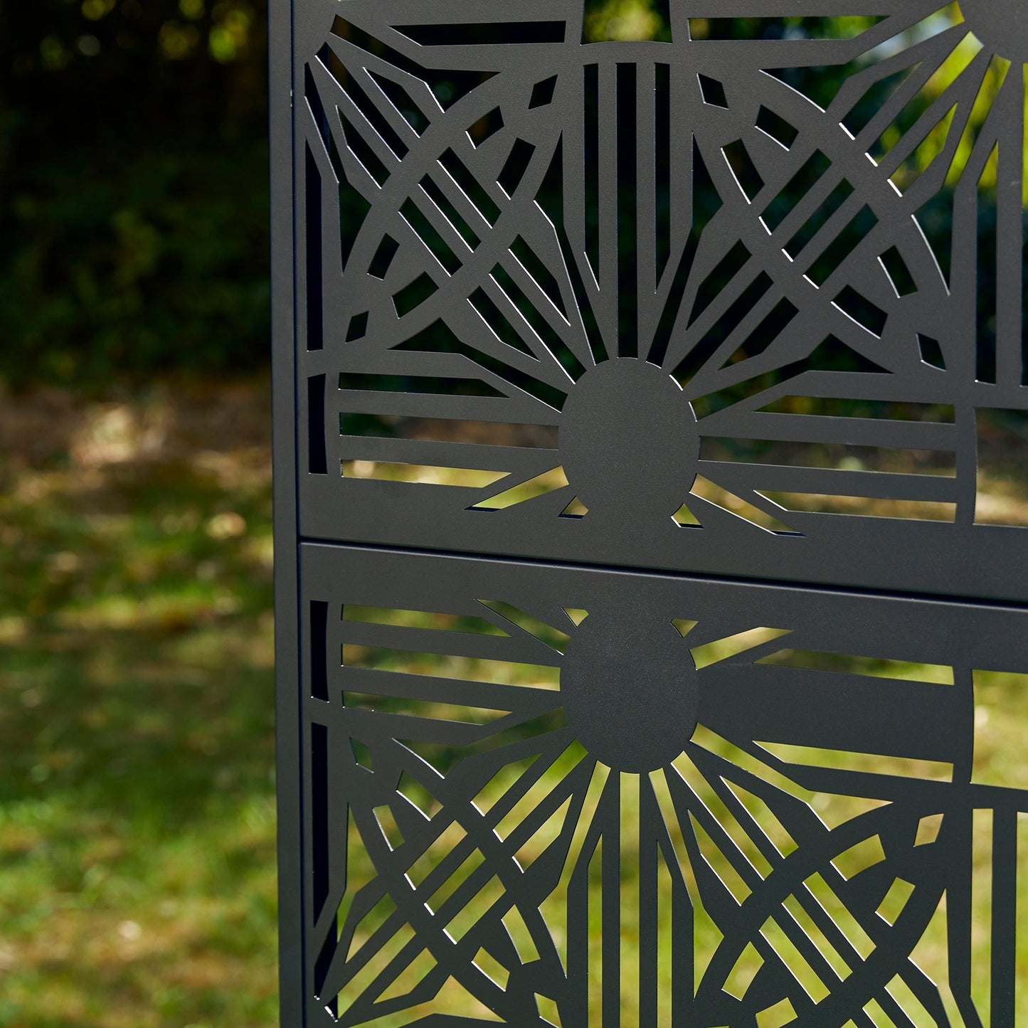 Paravent de confidentialité à 3 panneaux galvanisé à motifs floraux de 6 pieds de Glitzhome