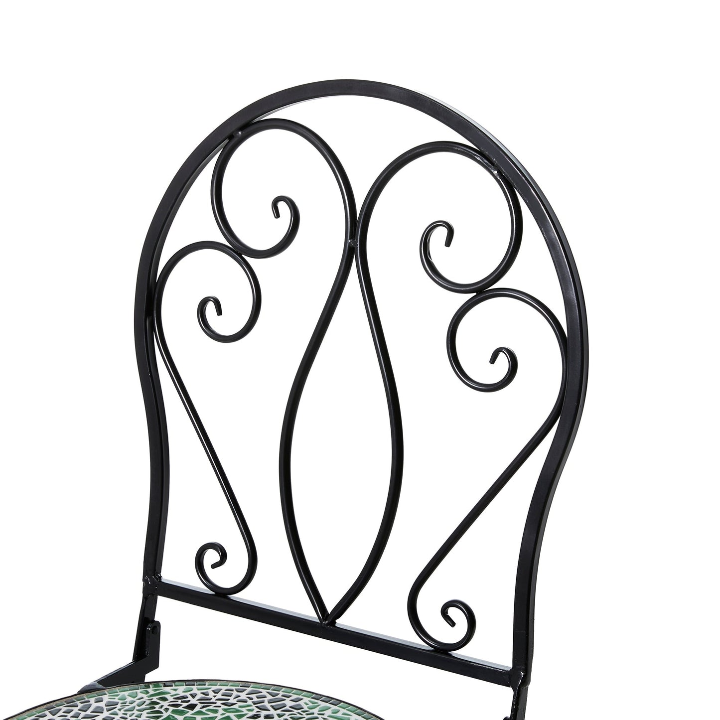 Ensemble de bistrot pliant d'extérieur en métal Glitzhome 3 pièces avec table et chaises