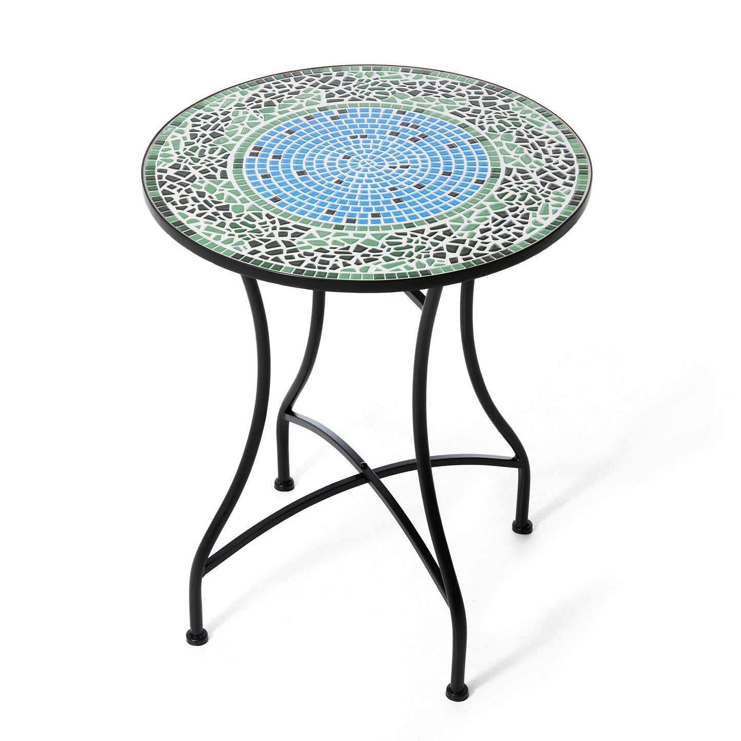 Ensemble de bistrot pliant d'extérieur en métal Glitzhome 3 pièces avec table et chaises