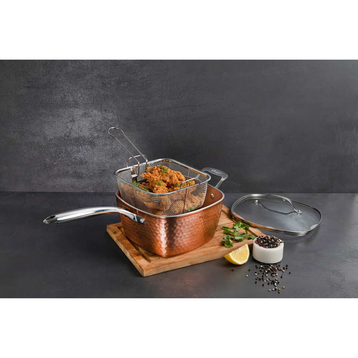 Batterie de cuisine antiadhésive martelée Gotham Steel 20 pièces