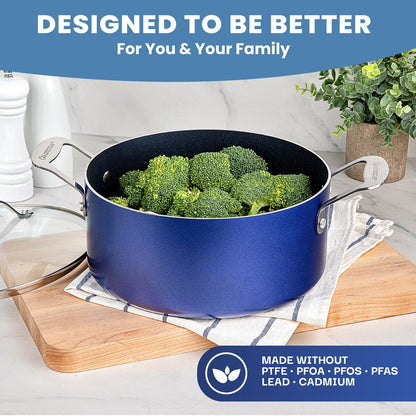 Batterie de cuisine antiadhésive Granitestone Blue 20 pièces