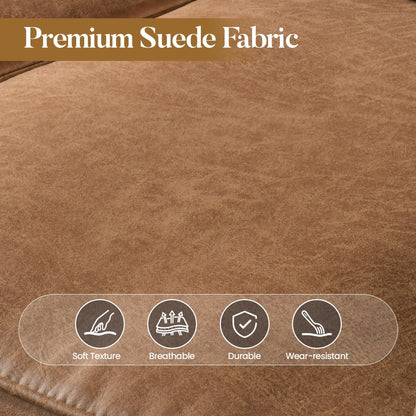 Canapé 3 places rembourré HOOOWOOO Mid-Century avec pieds en bois pour salon