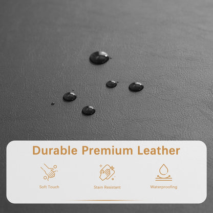 Pouf de rangement rectangulaire rembourré 50,3 x 17,50 x 18 po - Similicuir