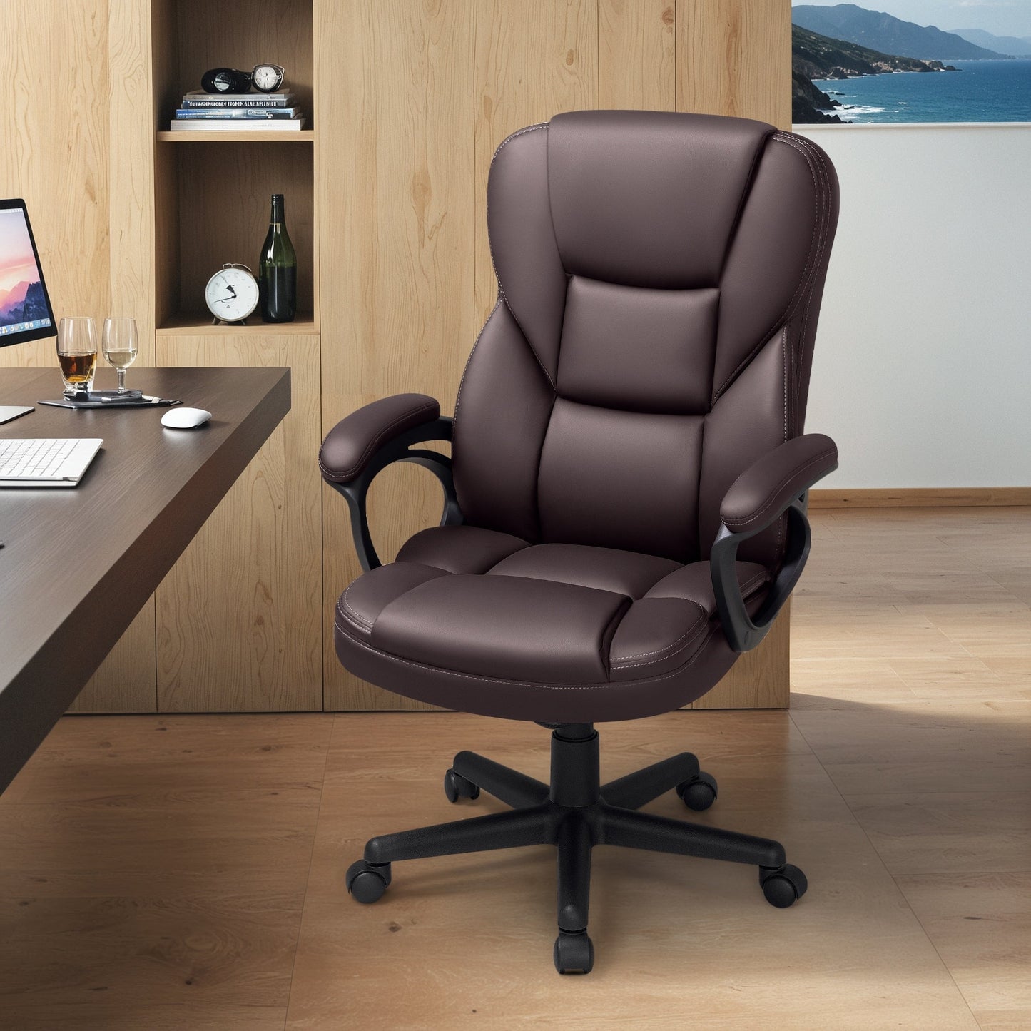 Chaise de bureau ergonomique Homall à dossier haut