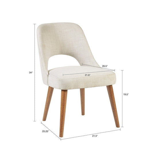 Chaises de salle à manger rembourrées INK IVY Nola avec dossier découpé (lot de 2)