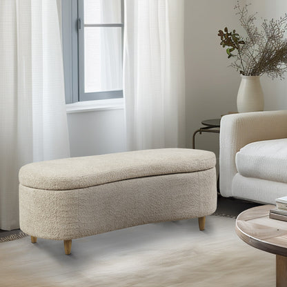 Banc d'appoint de rangement incurvé de style boucle INK IVY Bailey