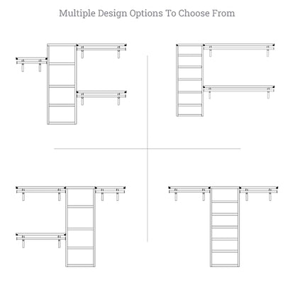 Système de placard en bois massif John Louis Home blanc