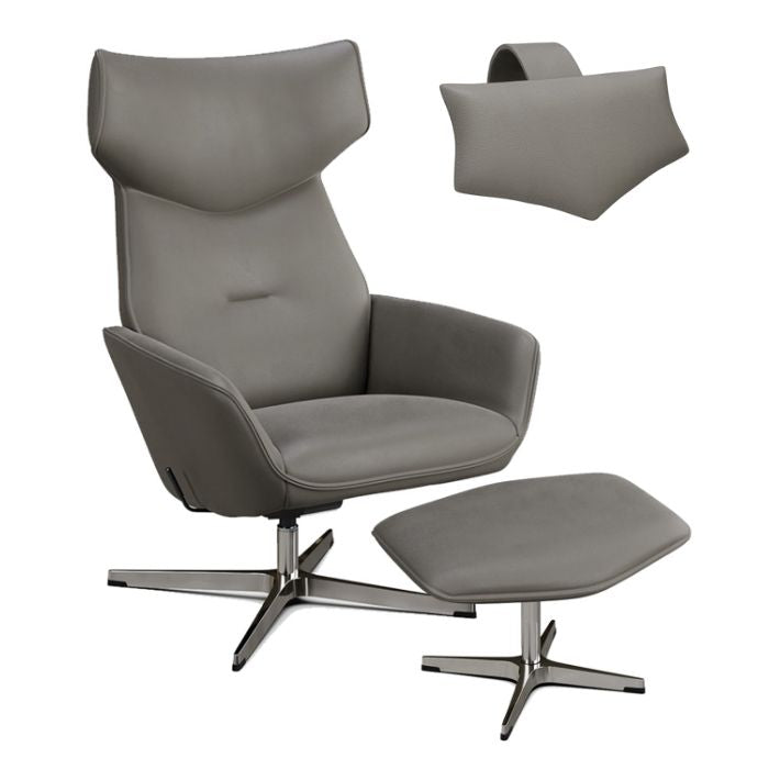 Fauteuil inclinable Palma avec repose-pieds et coussin de tête