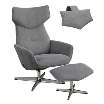 Fauteuil inclinable Palma avec repose-pieds et coussin de tête