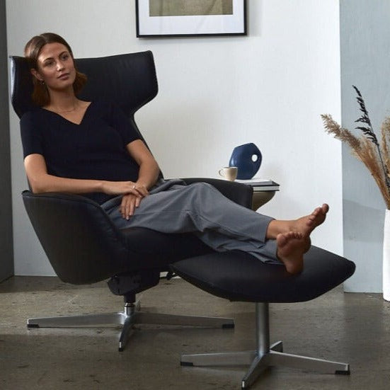 Fauteuil inclinable Palma avec repose-pieds et coussin de tête