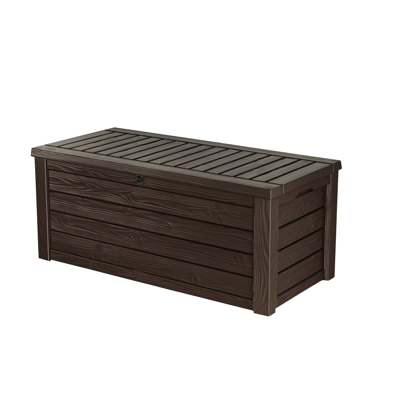 Coffre de rangement extérieur Keter Westwood en résine durable, grand format, 150 gallons, pour meubles et fournitures, marron