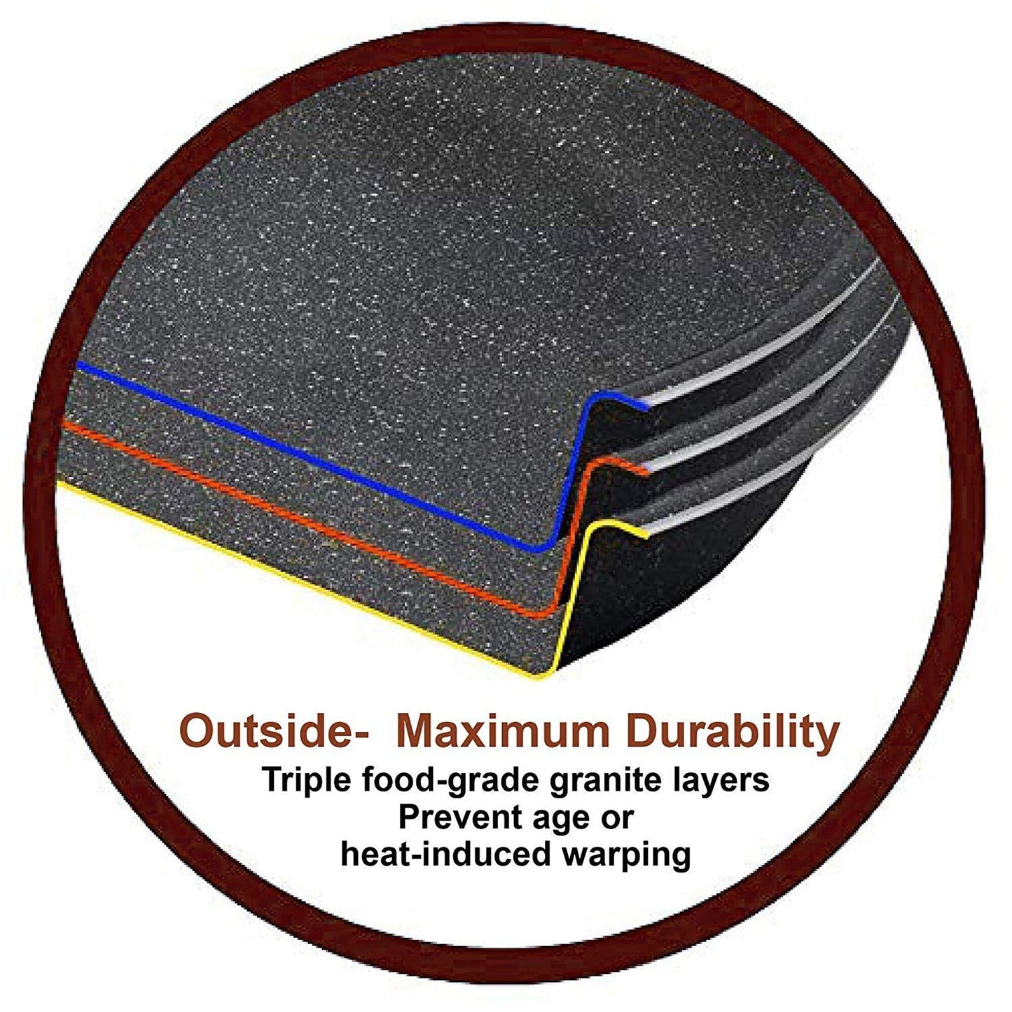 Batterie de cuisine en granit, poêles et casseroles antiadhésives, 12/15/30 pièces