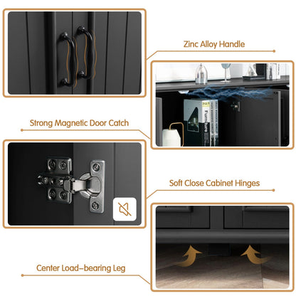 Buffet de cuisine, meuble bar à café, meuble de rangement d'appoint