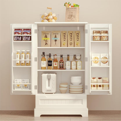 Armoire de rangement pour cuisine, garde-manger, armoire de rangement de salle de bain indépendante avec 2 portes et tiroirs