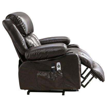 Grand fauteuil inclinable électrique avec chauffage et massage 8 points - Télécommande, port USB
