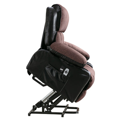 Grand fauteuil inclinable électrique avec chauffage et massage 8 points - Télécommande, port USB