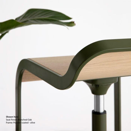 Tabouret réglable en hauteur LEM - Vérin à gaz chromé mat