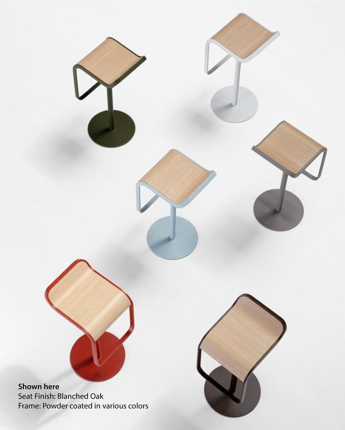 Tabouret réglable en hauteur LEM - Vérin à gaz chromé mat