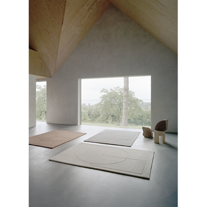 Tapis fait main avec poème linéaire