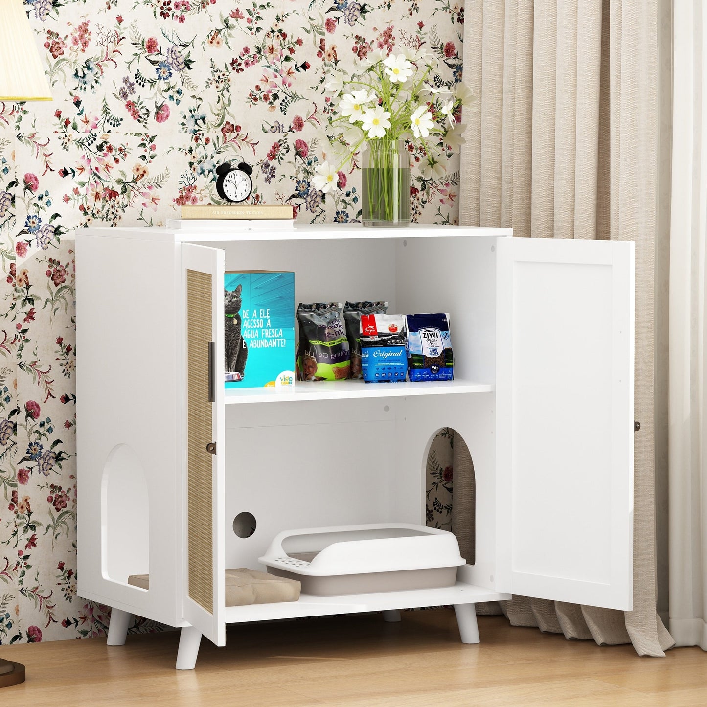 Enceinte de bac à litière pour chat Meubles Table d'appoint Canapé Table