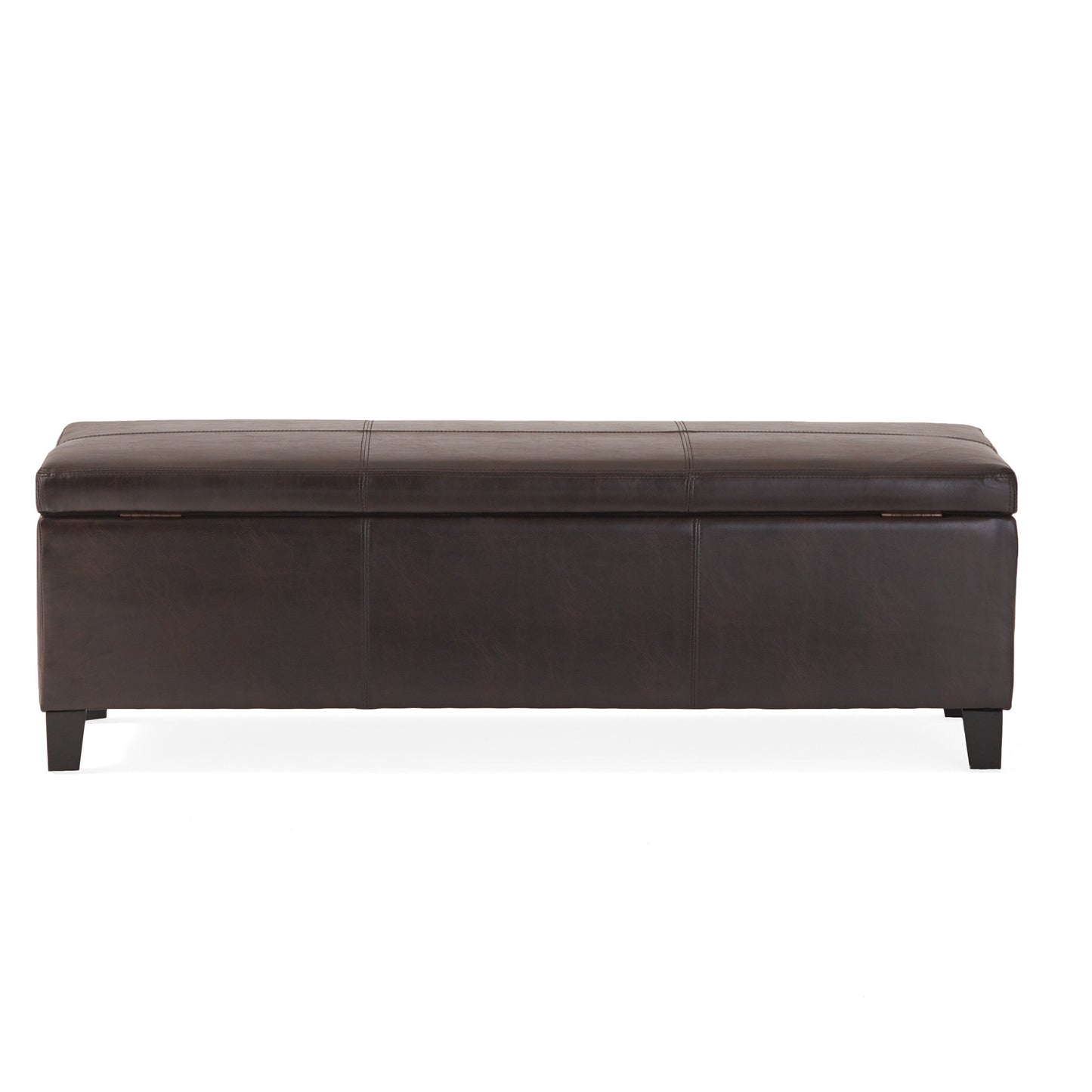 Banc de rangement en similicuir Lucinda par Christopher Knight Home - 51,25 L x 17,50 l x 16,25 H