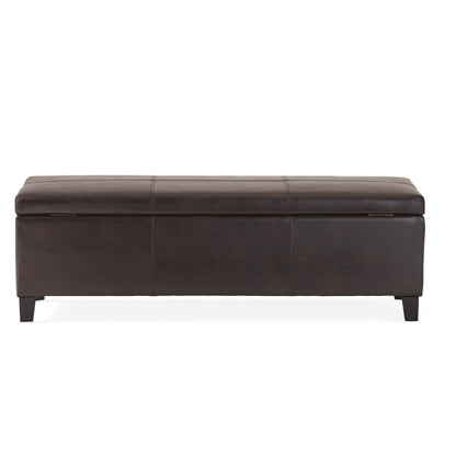 Banc de rangement en similicuir Lucinda par Christopher Knight Home - 51,25 L x 17,50 l x 16,25 H