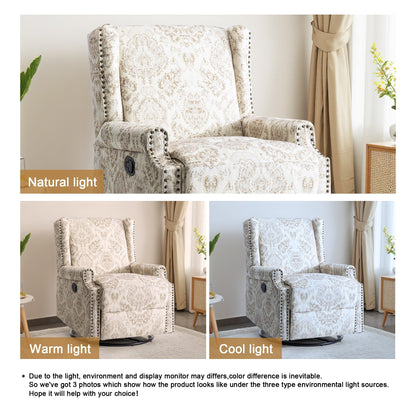 Ensemble de 2 fauteuils inclinables pivotants et coulissants de 29 po de largeur avec dossier à poussée manuelle